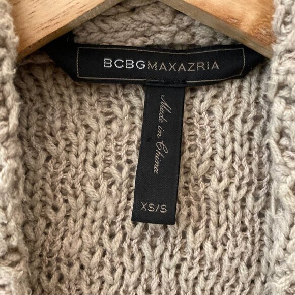 BCBGMAXAZRIA Eliana Knit Jacquard Fringe Cardigan Oversized Colorblock REVOLVE - Picture 8 of 16